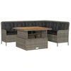 Image de vidaXL Ensemble de salon de jardin 2 pièces avec coussins Poly Rattan Gris