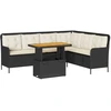Image de vidaXL Ensemble de salon de jardin 2 pièces avec coussins Noir Poly Rattan