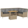 Image de vidaXL Ensemble de salon de jardin 2 pièces avec coussins Beige Poly Rattan