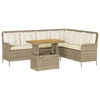 Image de vidaXL Ensemble de salon de jardin 2 pièces avec coussins Beige Poly Rattan