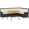 Image de vidaXL Ensemble de salon de jardin 2 pièces avec coussins Noir Poly Rattan
