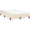 Image de vidaXL Cadre de lit sans matelas Crème 120x190 cm Tissu