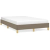 Image de vidaXL Cadre de lit sans matelas Taupe 120x190 cm Tissu