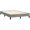 Image de vidaXL Cadre de lit sans matelas gris clair 120x190 cm velours