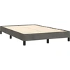 Image de vidaXL Cadre de lit sans matelas gris foncé 120x190 cm velours