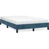 Image de vidaXL Cadre de lit sans matelas bleu foncé 120x190 cm velours