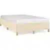 Image de vidaXL Cadre de lit sans matelas Crème 120x190 cm Tissu
