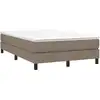 Image de vidaXL Lit Boxspring avec matelas Taupe 120x190 cm Tissu