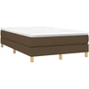 Image de vidaXL Lit boxspring avec matelas brun foncé 120x190 cm Tissu