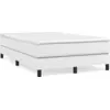 Image de Lit Boxspring avec matelas Blanc 120x190 cm Similicuir