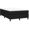 Image de vidaXL Lit boxspring avec matelas noir 120x190 cm Tissu