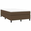 Image de vidaXL Lit boxspring avec matelas brun foncé 120x190 cm Tissu