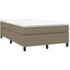 Image de vidaXL Lit Boxspring avec matelas Taupe 120x190 cm Tissu