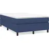Image de vidaXL Lit boxspring avec matelas bleu 120x190 cm Tissu