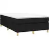 Image de vidaXL Lit boxspring avec matelas noir 120x190 cm Tissu