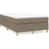 Image de Lit Boxspring avec matelas Taupe 120x190 cm Tissu