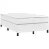Image de Lit Boxspring avec matelas Blanc 120x190 cm Similicuir