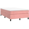 Image de vidaXL Lit boxspring avec matelas rose 120x190 cm velours