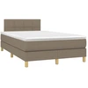 Image de vidaXL Lit Boxspring avec matelas Taupe 120x190 cm Tissu