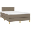Image de vidaXL Lit Boxspring avec matelas Taupe 120x190 cm Tissu
