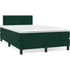 Image de vidaXL Lit boxspring avec matelas vert foncé 120x190 cm velours