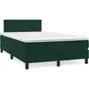 Image de vidaXL Lit boxspring avec matelas vert fonc © 120x190 cm velours