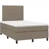 Image de vidaXL Lit Boxspring avec matelas Taupe 120x190 cm Tissu
