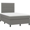 Image de vidaXL Lit boxspring avec matelas gris foncé 120x190 cm Tissu