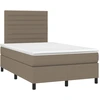 Image de vidaXL Lit Boxspring avec matelas Taupe 120x190 cm Tissu