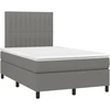 Image de vidaXL Lit boxspring avec matelas gris foncé 120x190 cm Tissu