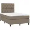 Image de vidaXL Lit Boxspring avec matelas Taupe 120x190 cm Tissu