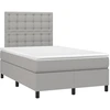 Image de vidaXL Lit boxspring avec matelas gris clair 120x190 cm Tissu