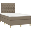 Image de vidaXL Lit Boxspring avec matelas Taupe 120x190 cm Tissu