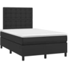 Image de vidaXL Lit boxspring avec matelas noir 120x190 cm similicuir