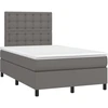 Image de Lit Boxspring avec matelas Gris 120x190 cm Similicuir
