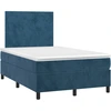 Image de vidaXL Lit boxspring avec matelas bleu foncé 120x190 cm velours