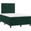 Image de vidaXL Lit boxspring avec matelas vert foncé 120x190 cm velours