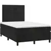 Image de vidaXL Lit boxspring avec matelas noir 120x190 cm velours