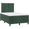 Image de vidaXL Lit boxspring avec matelas vert foncé 120x190 cm velours