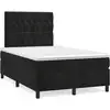 Image de vidaXL Lit boxspring avec matelas noir 120x190 cm velours