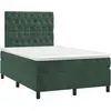 Image de vidaXL Lit boxspring avec matelas vert foncé 120x190 cm velours