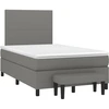 Image de vidaXL Lit boxspring avec matelas gris fonc © 120x190 cm Tissu