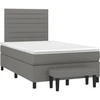 Image de vidaXL Lit boxspring avec matelas gris foncé 120x190 cm Tissu