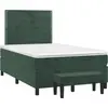 Image de vidaXL Lit boxspring avec matelas vert foncé 120x190 cm velours
