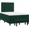 Image de vidaXL Lit boxspring avec matelas vert foncé 120x190 cm velours