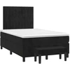 Image de vidaXL Lit boxspring avec matelas noir 120x190 cm velours