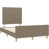 Image de vidaXL Cadre de lit sans matelas Taupe 120x190 cm Tissu