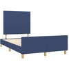 Image de vidaXL Cadre de lit sans matelas bleu 120x190 cm Tissu