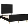 Image de vidaXL Cadre de lit sans matelas noir 120x190 cm Tissu
