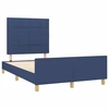 Image de vidaXL Cadre de lit sans matelas bleu 120x190 cm Tissu